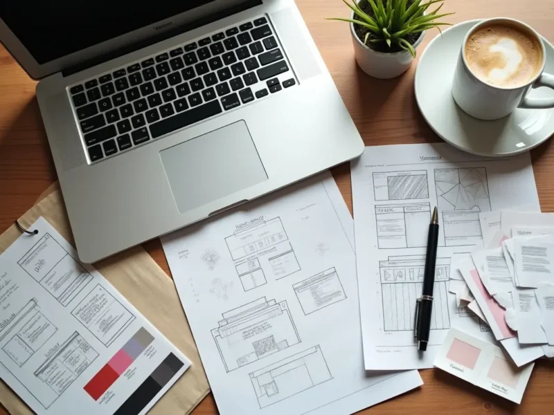 web designer reviewing essential website elements for better user experience